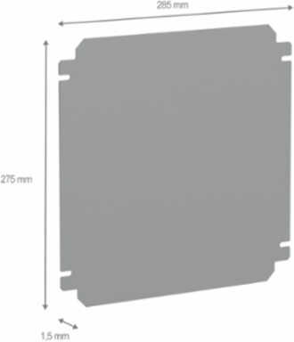 Plain Mounting Plate 300mm x 300mm Galvanised Steel 1.5mm Thick