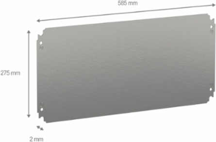 Plain Mounting Plate 300mm x 600mm Galvanised Steel, 1.8mm, 60kg Load
