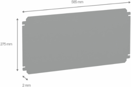 Mounting Plate 300x600mm Galvanized Steel 2mm Thick, 9kg Load