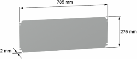 Plain Mounting Plate 300mm x 800mm Galvanized Steel, 12kg Load Capacity