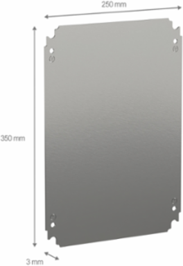 Plain Mounting Plate 400 x 300 mm, Galvanised Steel, 60 kg Load
