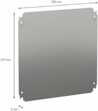 Plain Mounting Plate 400mm x 400mm Galvanised Steel, 60kg Load Capacity