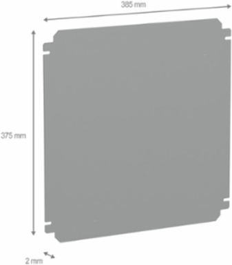 Galvanized Steel Mounting Plate 400mm x 400mm, 2mm Thick, 8kg Load Capacity
