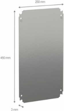Galvanised Steel Mounting Plate 500x300 mm, 60 kg Load Capacity
