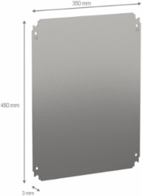 Plain Mounting Plate 500x400 mm Galvanised Steel, 90 kg Load