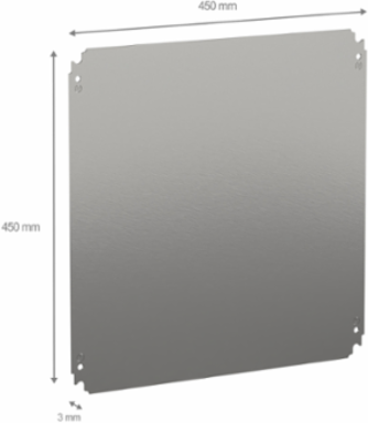Galvanised Steel Mounting Plate 500x500mm, 90 Kg Load Capacity