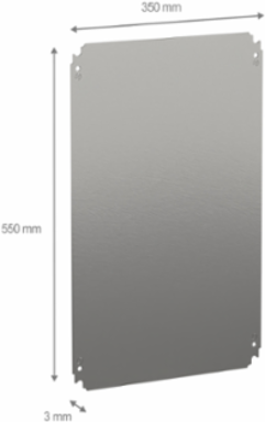 Galvanised Steel Mounting Plate 600x400mm, 90kg Load Capacity