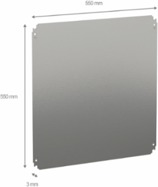 Galvanised Steel Mounting Plate 600x600mm, 135kg Load, 1.8mm Thick