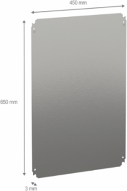 Plain Mounting Plate 700x500mm Galvanised Steel 135kg Load Capacity