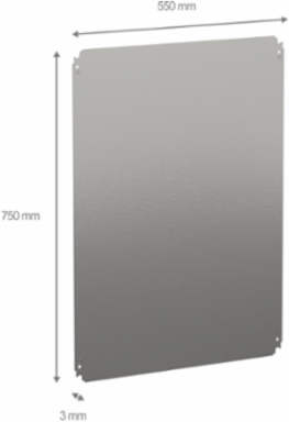 Galvanised Steel Mounting Plate 800 x 600 mm, 135 kg Load Capacity, 2.5 mm Thickness