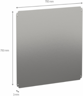 Plain Mounting Plate 800mm x 800mm Galvanised Steel, 150kg Load
