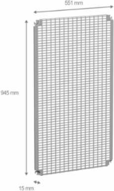 Monobloc Perforated Plate 1000x600mm, Steel, 2mm Thickness, 1088 Slots