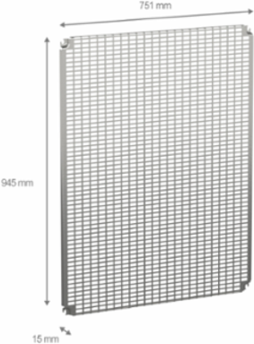 Monobloc Perforated Plate 1000mm x 800mm, 11x26mm Holes, Steel