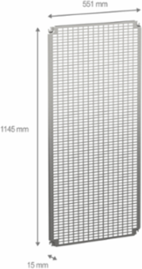 Monobloc Perforated Plate 1200x600mm, Steel, 2mm Thickness, Zinc Coated