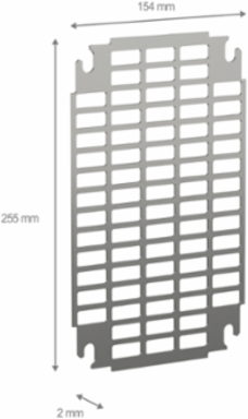 Monobloc Perforated Plate 300x200mm Grit 11x26mm, Zinc Coated, 80 Slots