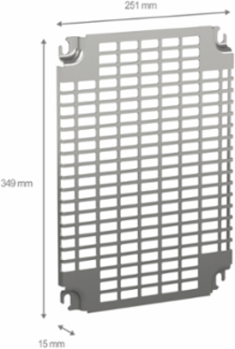 Monobloc Perforated Plate 400mm x 300mm, Zinc Coated Steel, 198 Slots
