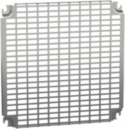 Mounting Plate 400mm x 400mm, Steel, Perforation 11x26mm, 0.984kg