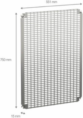 Monobloc Perforated Plate 800mm x 600mm, Steel, 867 Slots, 2mm Thick