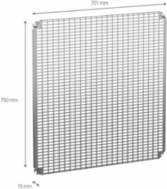 Monobloc Perforated Plates 800x800mm, Steel, Mounting Accessory, Grit 11x26mm