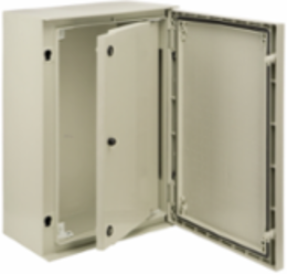 Reversible Polyester Door 515 mm x 305 mm with 2 Locks, Grey RAL 7035
