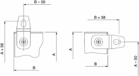 Wall Fixing Lugs Set for Spacial CRN Enclosure, 250 kg Load Capacity, Steel