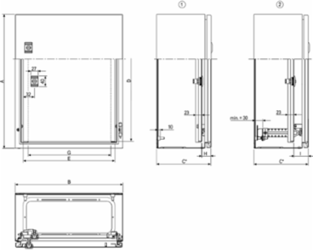 Internal Door for Spacial WM Enclosures H600 x W400, 3.6 kg, Grey RAL 7035