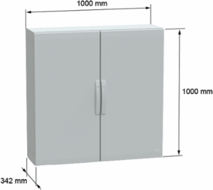 PanelSeT PLA Polyester Enclosure, 1000x1000x320 mm, IP65, IK10