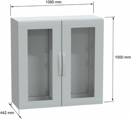 Floor Standing Polyester Enclosure 1000x1000x420mm, IP65, IK08