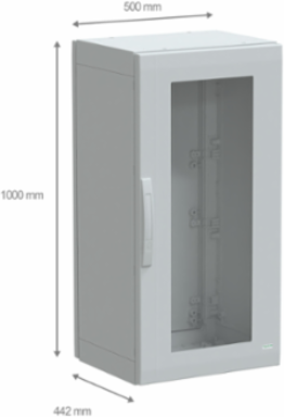 PanelSeT PLA 1000x500x420mm Floor Standing Polyester Enclosure IP65 IK08