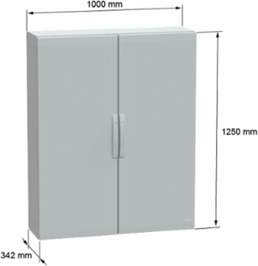 PanelSeT PLA 1250x1000x320mm Polyester Enclosure, IP65, IK10