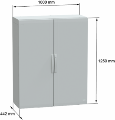 Thalassa PLA Floor Standing Polyester Enclosure 1250x1000x420mm IP65 IK10