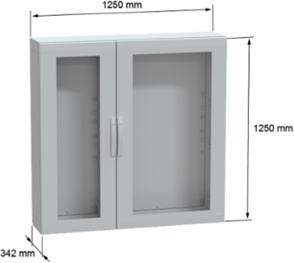 Floor Standing Polyester Enclosure, 1250x1250x320 mm, IP65, IK08