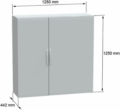 PanelSeT PLA Floor Standing Enclosure, 1250x1250x420 mm, IP65, IK10