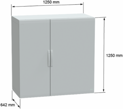 PanelSeT PLA Floor Standing Polyester Enclosure 1250x1250x620mm IP65 IK10