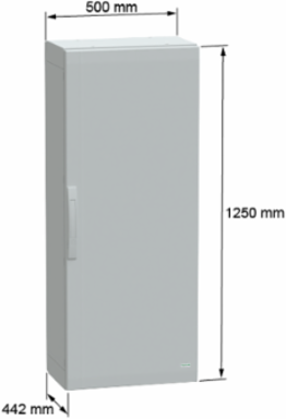 PanelSeT PLA Floor Standing Polyester Enclosure, 1250x500x320mm, IP65, IK10