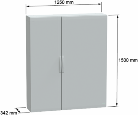 Floor Standing Polyester Enclosure, 1500x1250x320mm, IP65, IK10