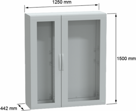 PanelSeT PLA Floor Standing Polyester Enclosure 1500x1250x420mm, IP65, IK08