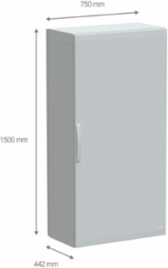 PanelSeT PLA Floor Standing Polyester Enclosure 1500x750x420mm, IP65, IK10