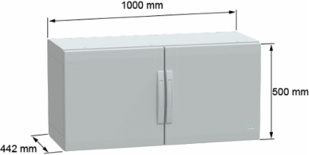 PanelSeT PLA Enclosure, 500x1000x420mm, IP65, IK10, Fiberglass