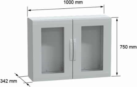 Floor Standing Polyester Enclosure, 750x1000x320mm, IP65, IK08