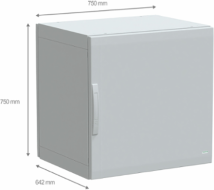 Floor Standing Polyester Enclosure 750x750x620mm IP65 IK10