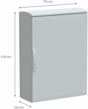 PanelSeT PLA Floor Standing Polyester Enclosure 1000x750x320 mm IP44 IK10