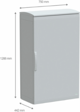 Floor Standing Polyester Enclosure, 1250x750x420mm, IP44, IK10