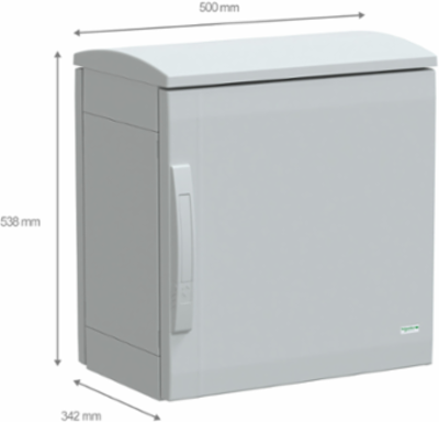 Floor Standing Polyester Enclosure, 500x500x320mm, IP44, IK10