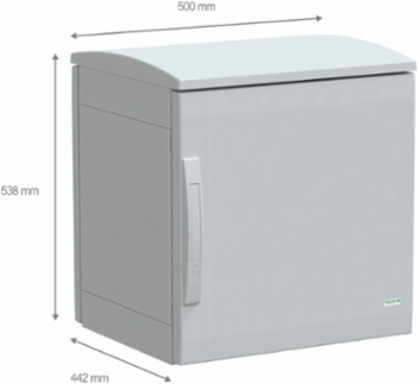 Floor Standing Polyester Enclosure, 500x500x420mm, IP44, IK10