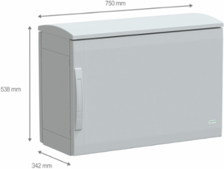 Floor Standing Polyester Enclosure, 500x750x320mm, IP44, IK10
