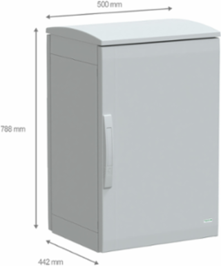 Floor Standing Polyester Enclosure, 750mm x 500mm x 420mm, IP44, IK10