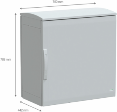 Floor Standing Polyester Enclosure 750x750x420mm IP44 IK10