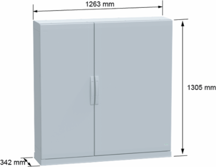 PanelSeT PLA Floor Standing Polyester Enclosure 1250x1250x320mm IP54 IK10