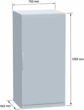 PanelSeT PLA Floor Standing Polyester Enclosure 1500x750x620mm IP54 IK10